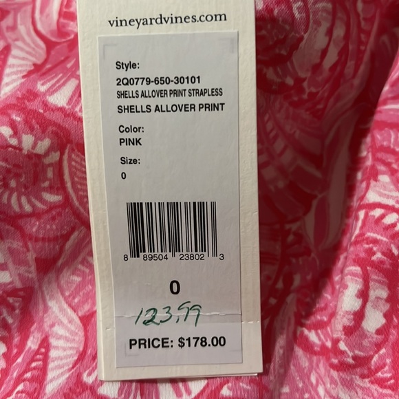 NWT Shells All Over Strapless Vineyard Vines - Picture 4 of 7